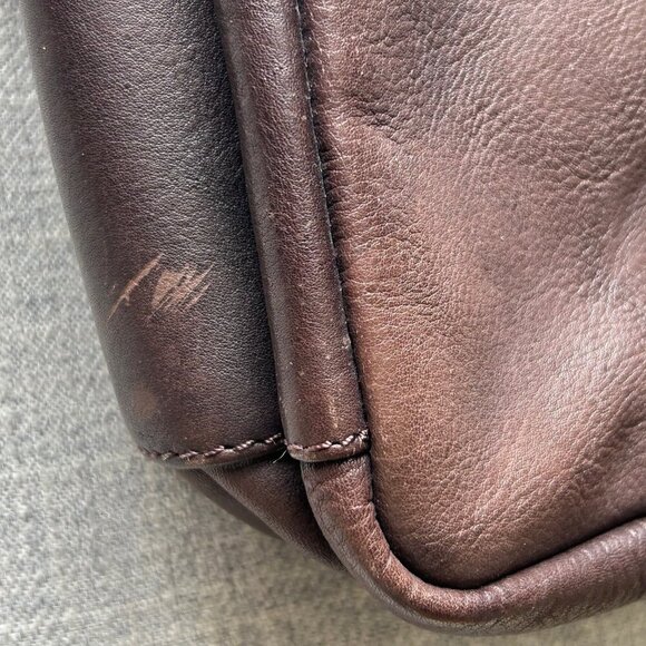 Gianni Conti Leather Unisex Backpack Brown - Picture 12 of 14